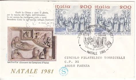 ITALIIA BUSTA FILAGRANO Raccomandata 1981 Natale Speciale Fdc Campione