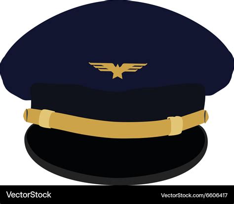 Pilot cap with badge Royalty Free Vector Image