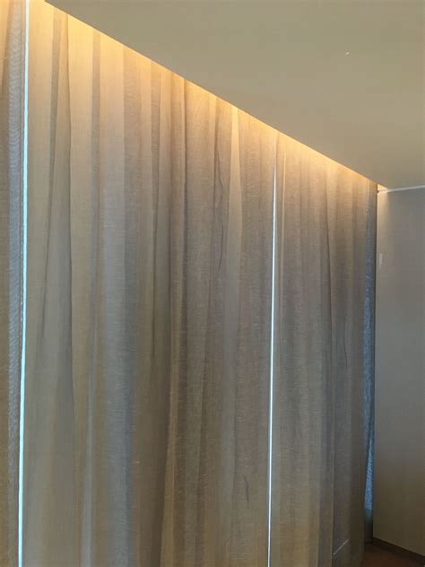 Casual Curtain Lights With White Linen Curtains Blackout