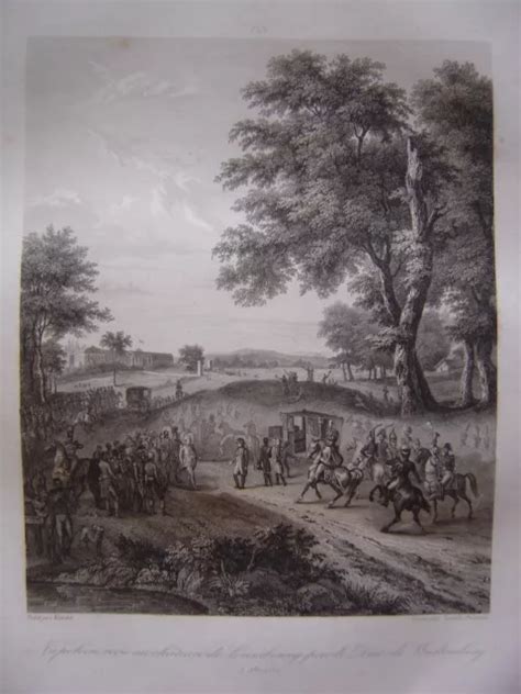 Grande Gravure Napol On Bonaparte Au Ch Teau De Ludwigsbourg Duc De