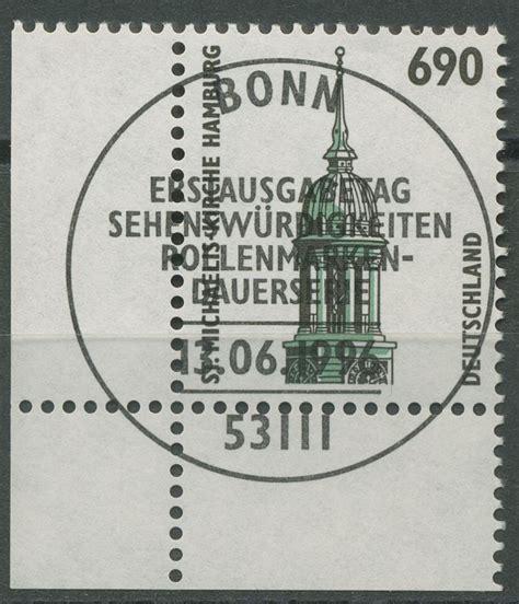 Bund 1996 Sehenswürdigkeiten SWK 1860 Ecke 3 mit TOP Stempel