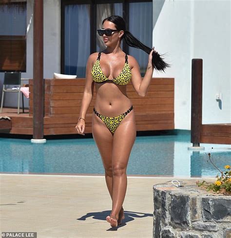 Yazmin Oukhellou Showcases Sizzling Figure In Leopard Print Yellow Bikini In Turkey Daily Mail