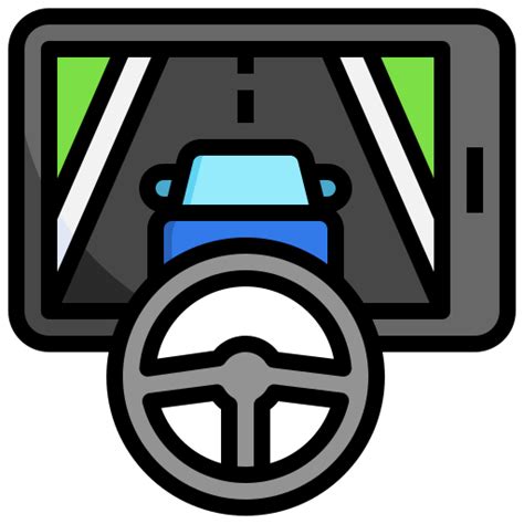 Racing Game Generic Color Outline Icon