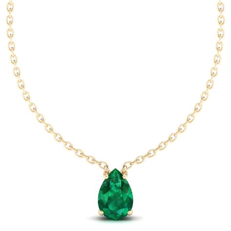 Emerald Pendant Necklace - Etika Jewels | Diamond Store Dubai