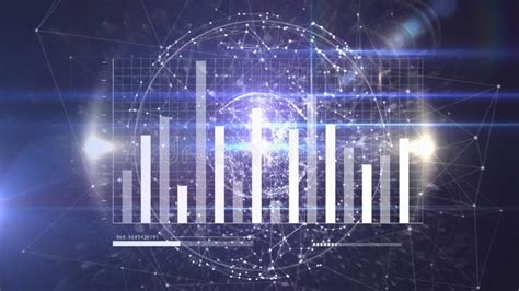 Animation Of Circles Graph Loading Bars Over Connected Dots Forming