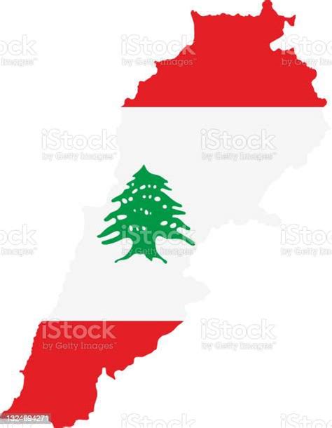 Lebanon Flag Map向量圖形及更多黎巴嫩國旗圖片 黎巴嫩國旗 黎巴嫩 國家 旗幟 Istock