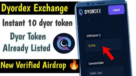 Dyordex Exchange Airdrop Instant 10 Dyor Token Per Referl 5 Token