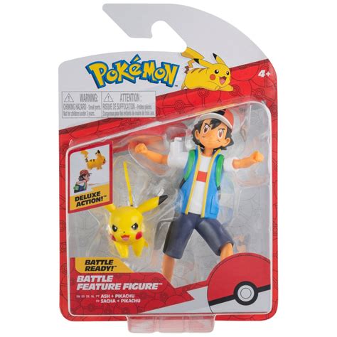 Pok Mon Battle Feature Figuren Ash Und Pikachu Er Set Smyths Toys