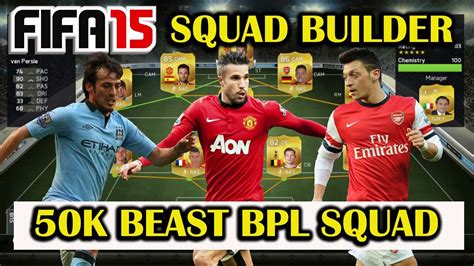 FIFA 15 Ultimate Team Beast BPL Squad 50K All Rare Gold Players PS4