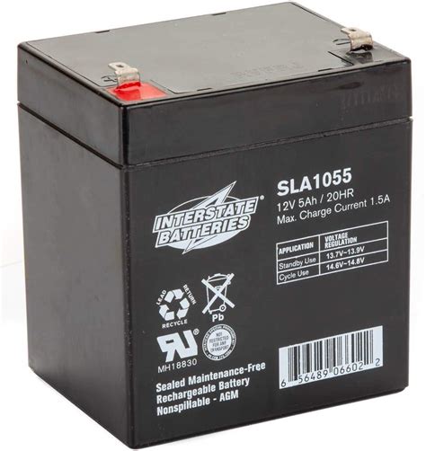 Interstate Batteries 12V 5AH Sealed Lead Acid SLA Battery AGM