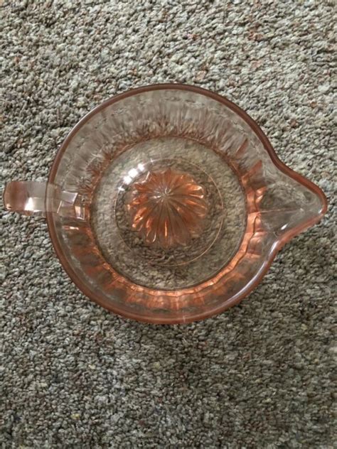 Vintage Pink Depression Glass Juicer Reamer Indiana Glass Antique Price Guide Details Page