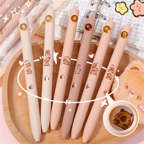 Capybara Butt Press Gel Pens Student Toys Gift Cute Cartoon