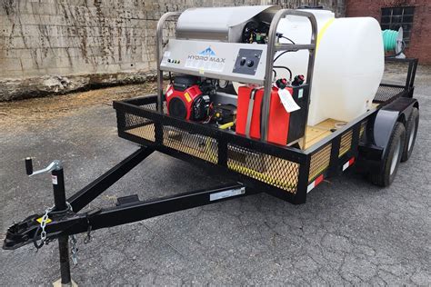 Hydro Max Hot Water Pressure Washer Trailer System Honda Gx Gpm