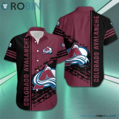 Colorado Avalanche Nhl Short Sleeve Button Down Hawaiian Shirt
