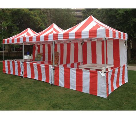 Carnival Booth Tent - Red/White Striped - Party Pals