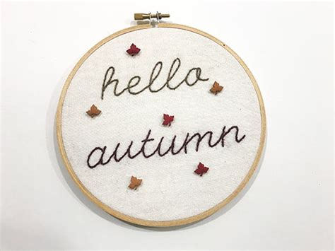 Autumn Embroidery Hoop Tutorial Factory Direct Craft Blog