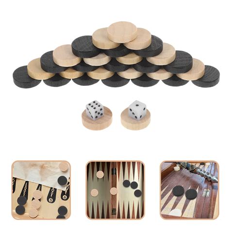 Juego De Mesa De Fichas De Backgammon De Madera Piezas De Repuesto