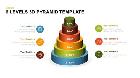 6 Levels 3d Pyramid Powerpoint Template And Keynote Slide 6 Levels 3d