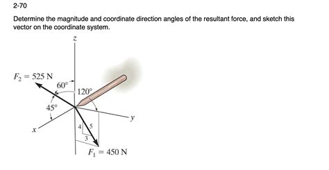 Solved Determine The Magnitude And Coordinate Direction Chegg