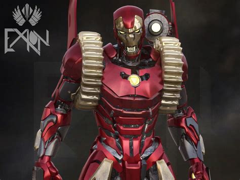 Iron Man Mk63 Godbuster Armor 3d Model Rigged Cgtrader