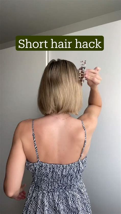 Short Hair Hack Hair Tutorial Short Hair Hacks Short Hair Styles