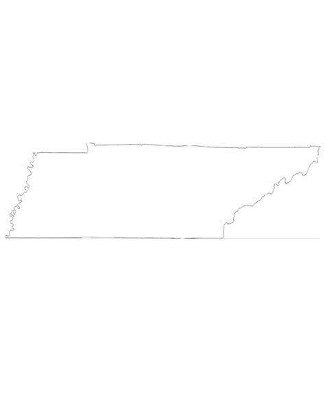 Tennessee State Outline Map Free Download