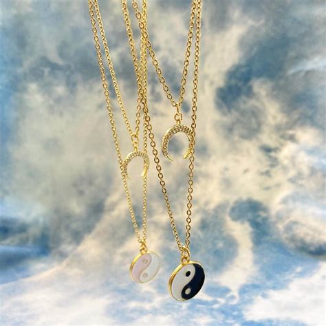 Yin Yang Necklace Black Coucou