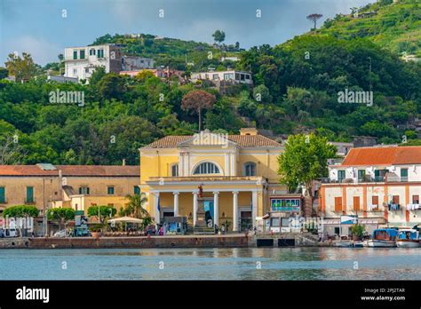 Ischia Italy May Seaside View Of Porto D Ischia Town At