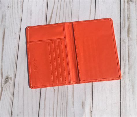 Monogrammed Orange Passport Holder Orange Passport Cover Etsy