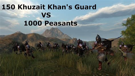 150 Khuzait Khan S Guard VS 1000 Peasants Mount Blade Bannerlord