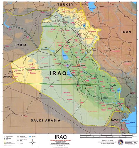 Bản đồ nước Iraq (Iraq Map) khổ lớn năm 2023