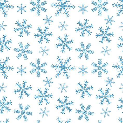 Premium Vector | Abstract blue snowflakes. seamless pattern