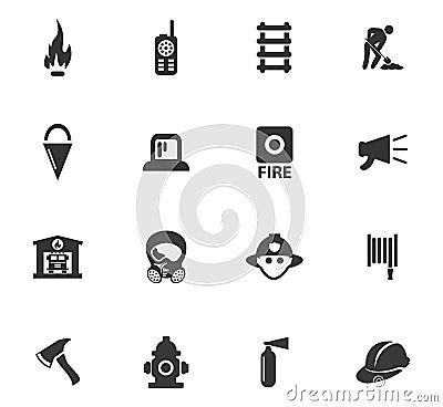 Fire Brigade Icon Set Vector Illustration CartoonDealer 141262106