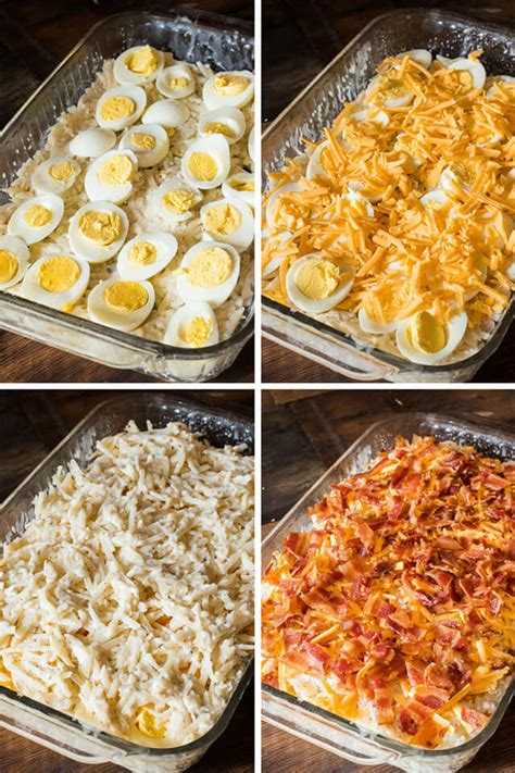 Gluten Free Breakfast Casserole Using Bacon Potatoes And Hard Boiled