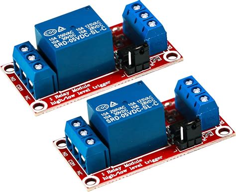 HiLetgo 2pcs 5V One Channel Relay Module Relay Switch With 46 OFF