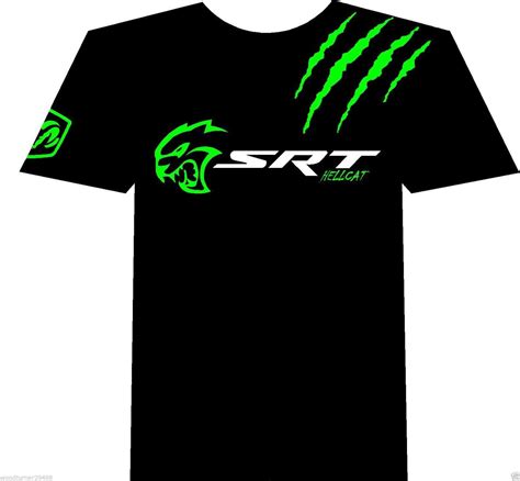 Dodge Srt Hellcat Tshirt Musclecar Racing Unisex Shirt Black And Green