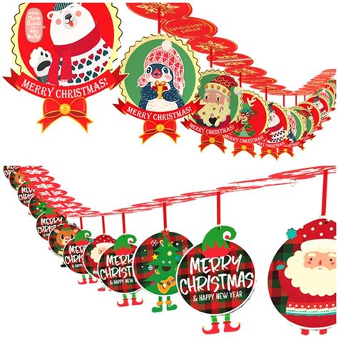 Jual Set Garland Natal 3D Spanduk Banner Merry Christmas Dekor Hiasan