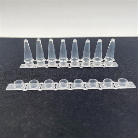 Medical Laboratory PP Material Transparent Plastic 8 Strips 0 2ml PCR