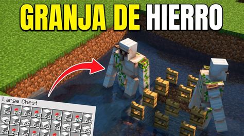 Como HACER Una GRANJA De HIERRO En MINECRAFT 1 20 1 19 1 18JAVA