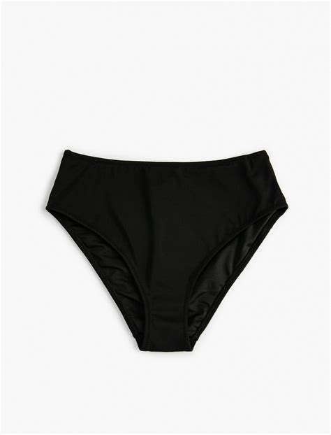Siyah Kadın Yüksek Bel Bikini Altı Basic SAK BM Koton