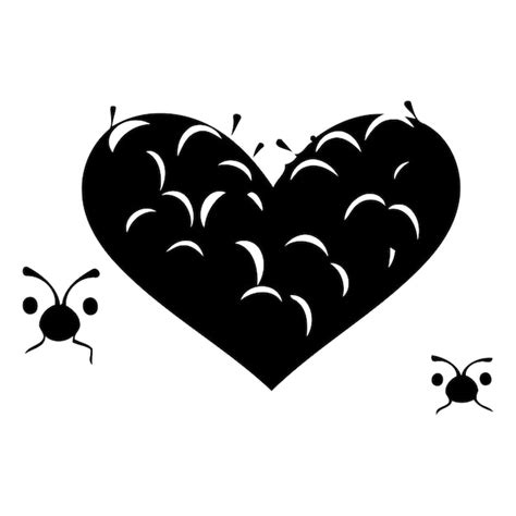 Premium Vector Cute Cartoon Red Heart With Ants Valentines Day Vector