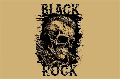 Premium Vector Skull Rock Vector Illustration For Tshirt