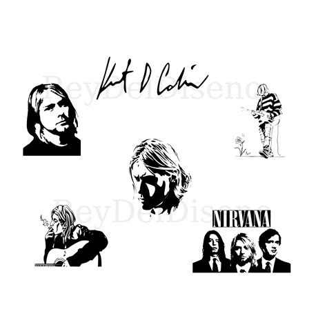 Kurt Cobain Svg Nirvana Kurt Cobain Nirvana Grunge Rock 90s Legend