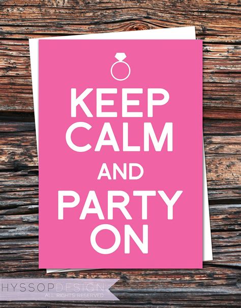 Items Similar To Printablediy Keep Calm And Party On Bachelorette