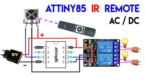 Attiny Relay Control With Ir Remote Channel Ir Remote Control