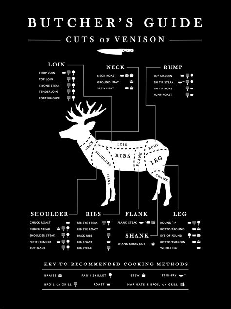 Venison Butchers Guide Pdf Various Sizes Etsy Venison Survival