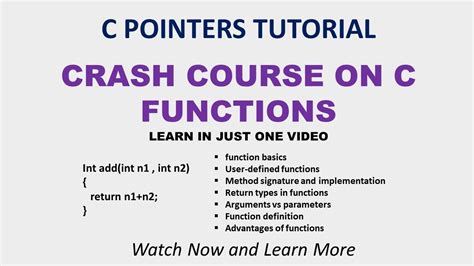 Functions In C Language C Language Tutorials C Programming For