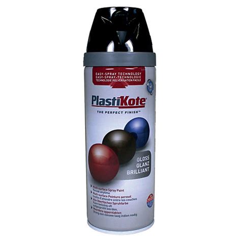 Plastikote Multi Surface Spray Paint Gloss Black 400ml Uk