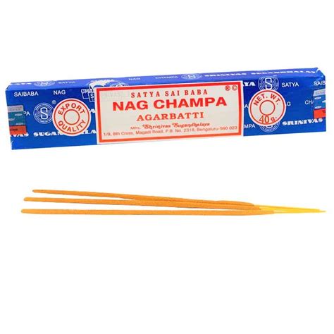 Satya Nag Champa Agarbatti Batons DEncens 40grs Bougie Vip