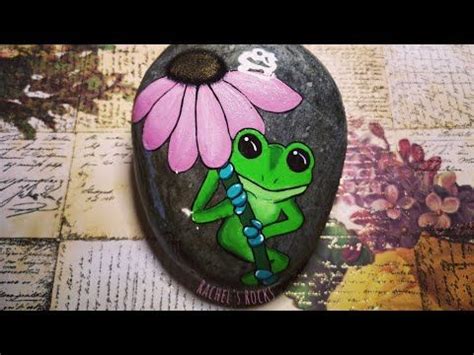 Flower Frog Youtube Rock Painting Patterns Hand Painted Rocks